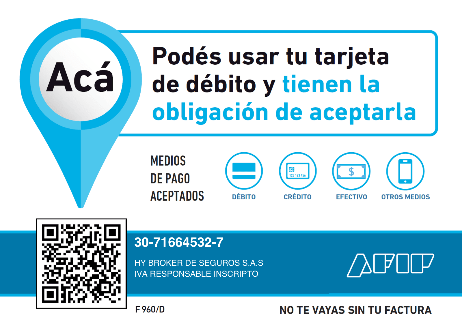 Data Fiscal AFIP – HY Broker de Seguros SAS, CUIT 30-71664532-7